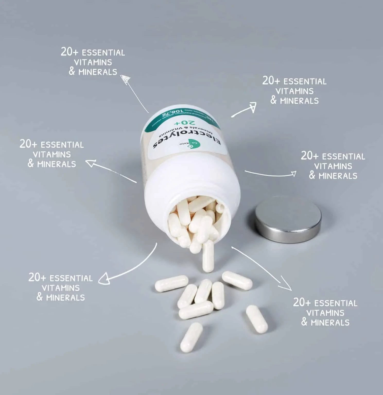 20+ Électrolytes Minéraux Vitamines Go-Keto x180 – product overview