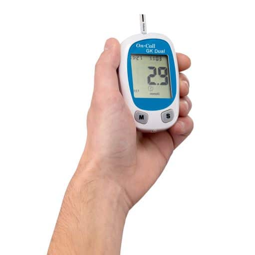 Second Chance On Call GK Dual: Blood Glucose and Ketone Monitoring System (no lancets, no teststrips, no lancing device)