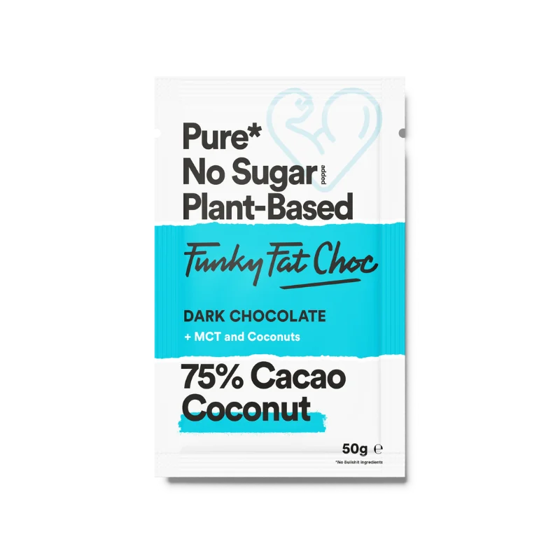 Bio Schokoladenriegel coconut Funky Fat Foods 50g x10 – product overview