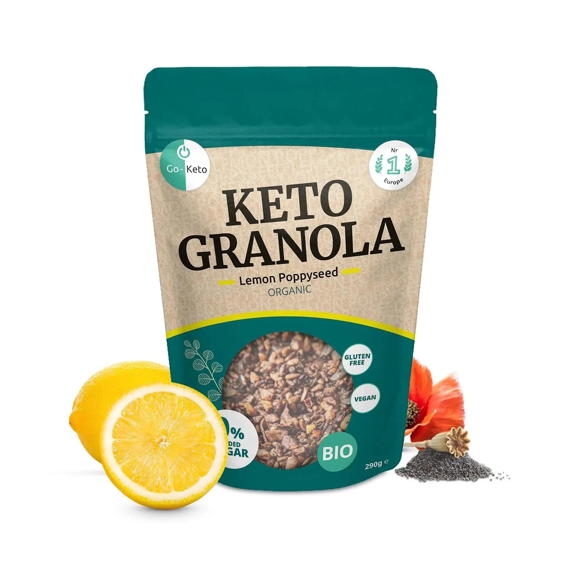 Bio Keto Granola Lemon Poppyseed Go-Keto 290g x6 go-keto O-GK-GRLP-41