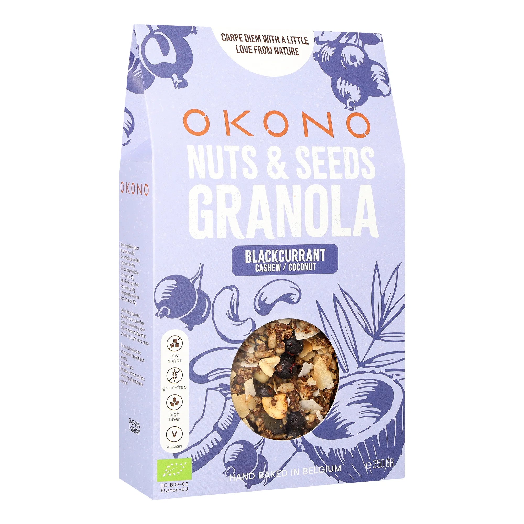 Bio Nuts & Seeds Granola Blackcurrant OKONO 250g 03000044