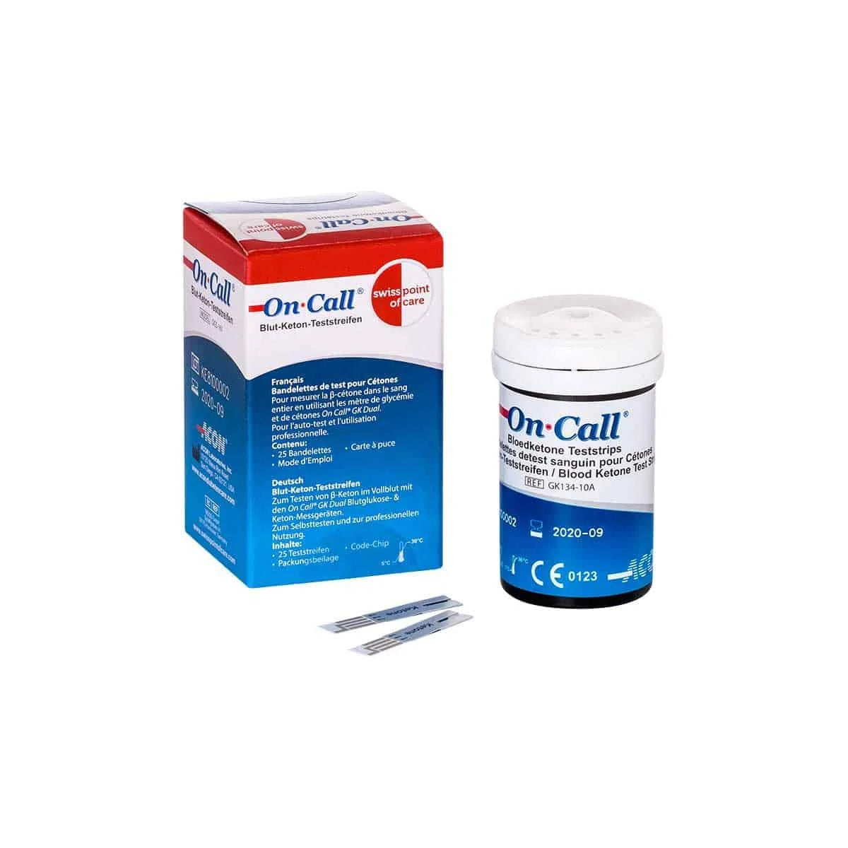 Blood Ketone Test Strips On Call GK Dual Swiss Point of Care x25 swiss point of care P-ODST-03SP