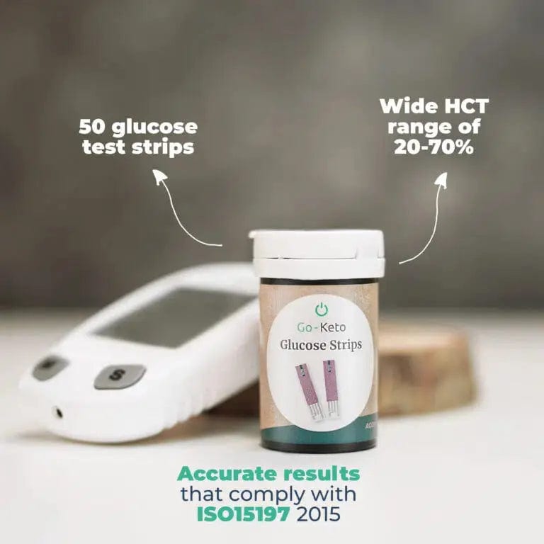 Go-Keto 50 Blood Ketone + 50 Glucose Test Strips + 100 Lancets Go-Keto 999-5ee65250-869e Vital20