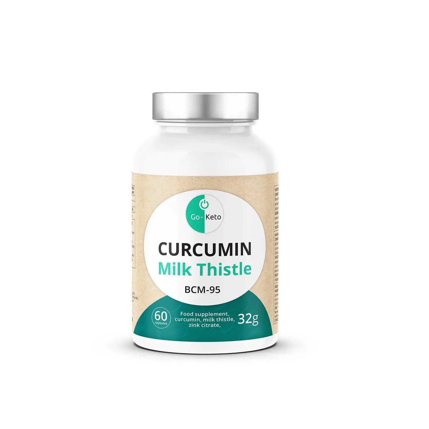 Go-Keto Curcumin Turmeric BCM-95 Milk Thistle Go-Keto x60 P-CURC-60 Vital20