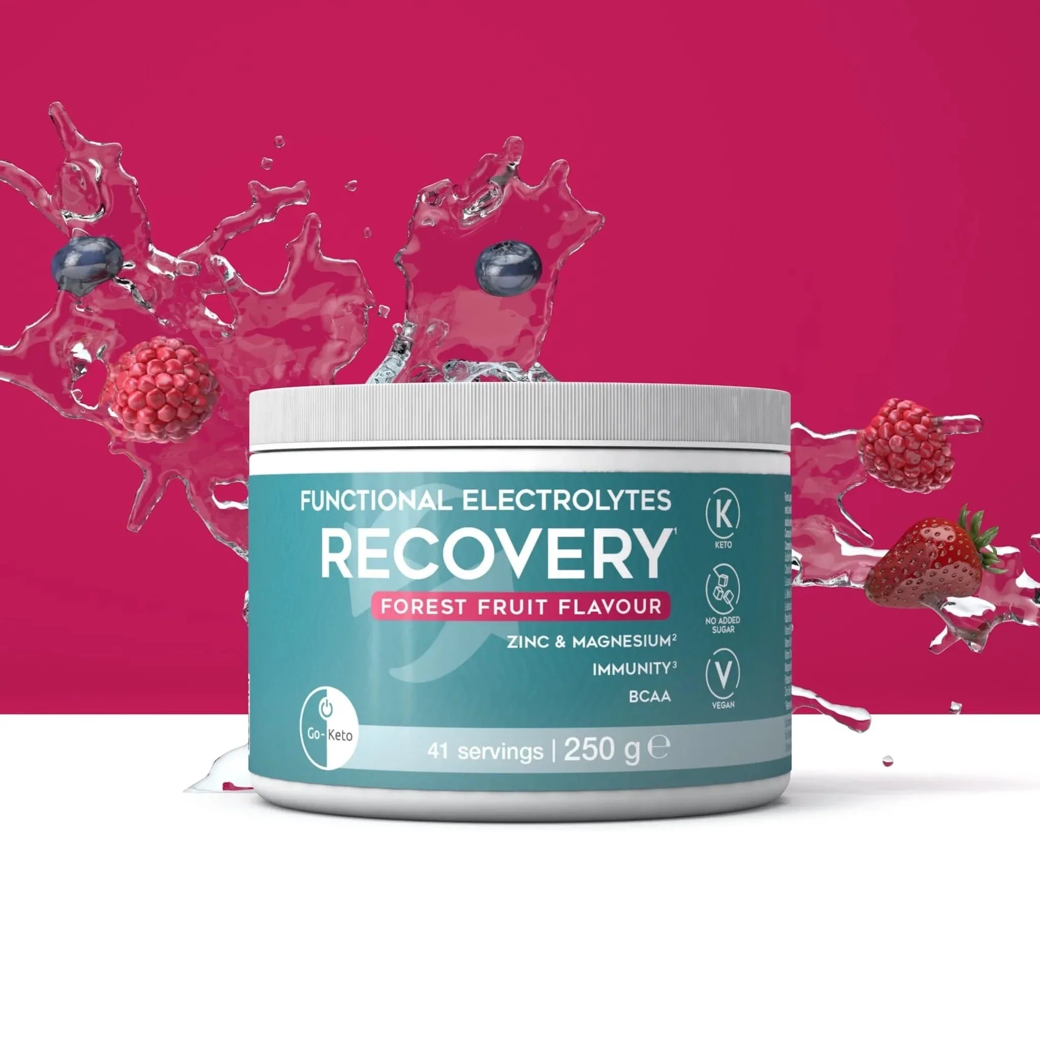 Go-Keto Functional Electrolytes Drink Mix Recovery Forest Fruit Go-Keto 41 servings P-GK-577-RECOVER Vital20