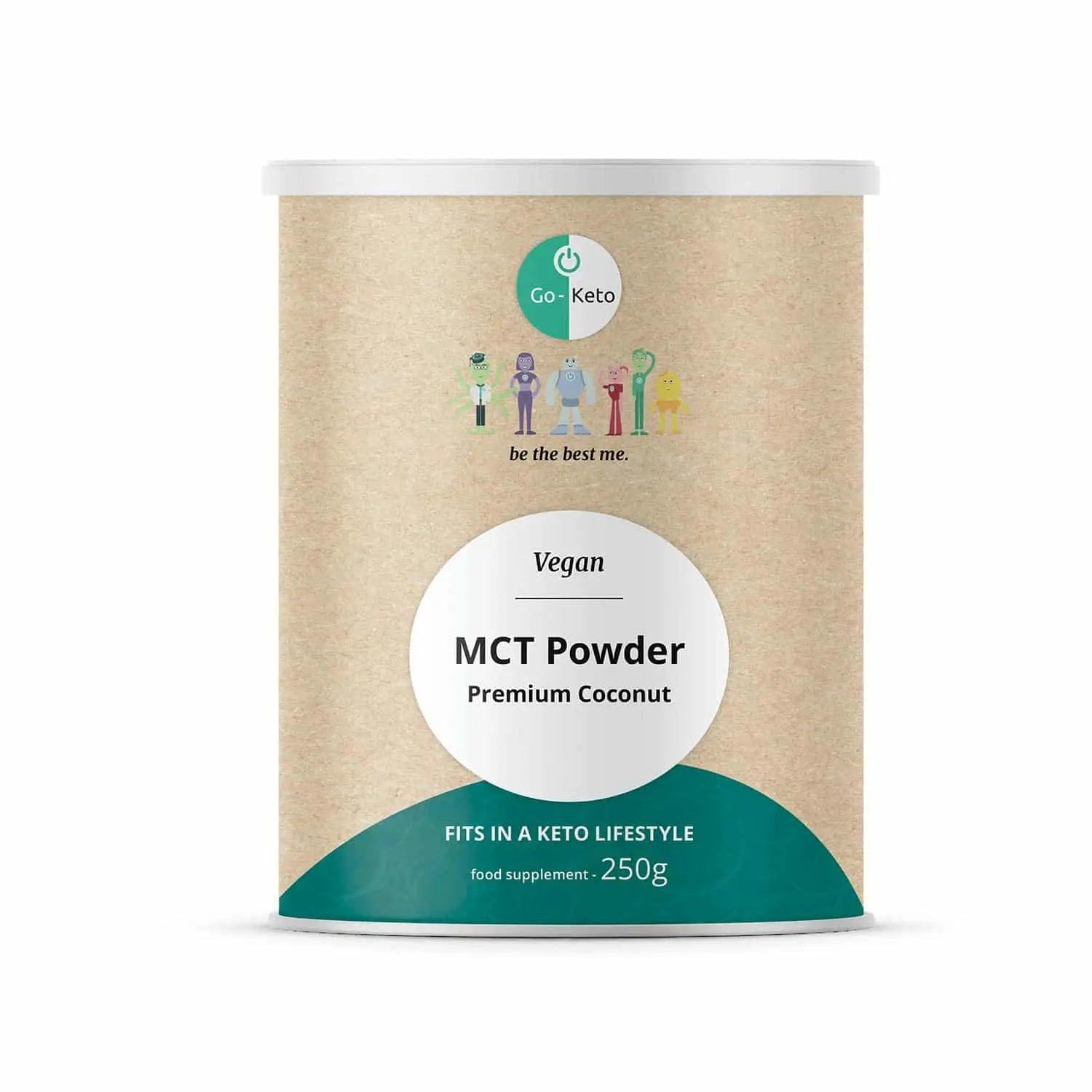 Go-Keto MCT Powder Coconut C8/C10 Go-Keto 250g P-GK-250MCT-UNFL Vital20
