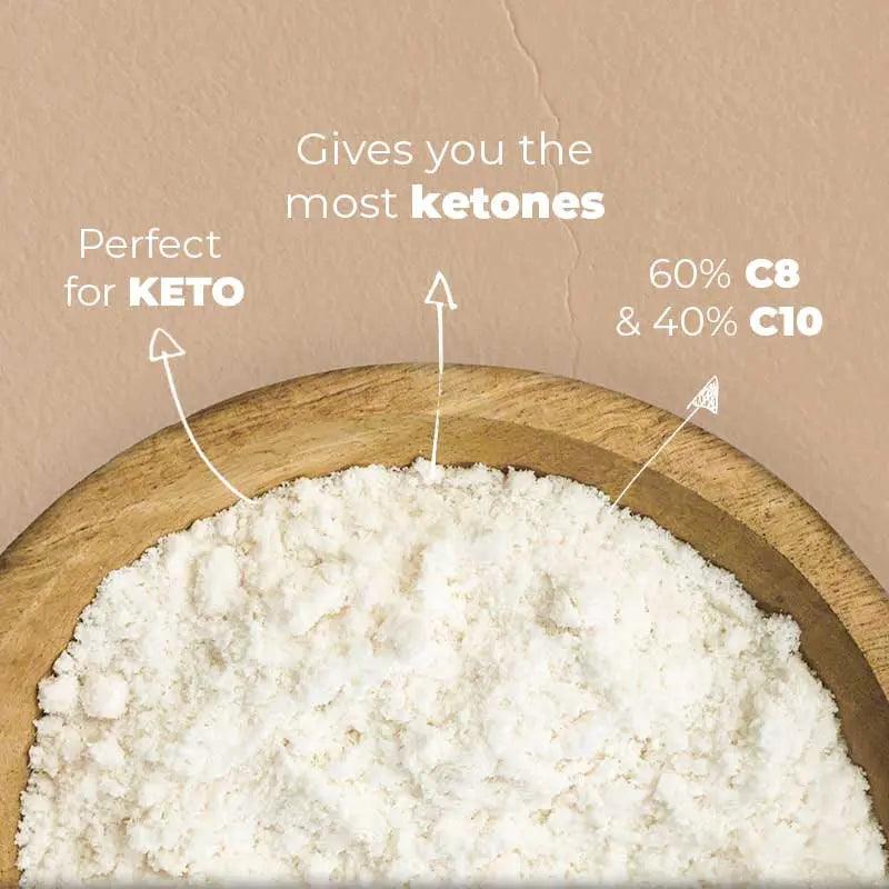 MCT Pulver Premium geschmacksneutral C8/C10 Go-Keto 250gr – product overview