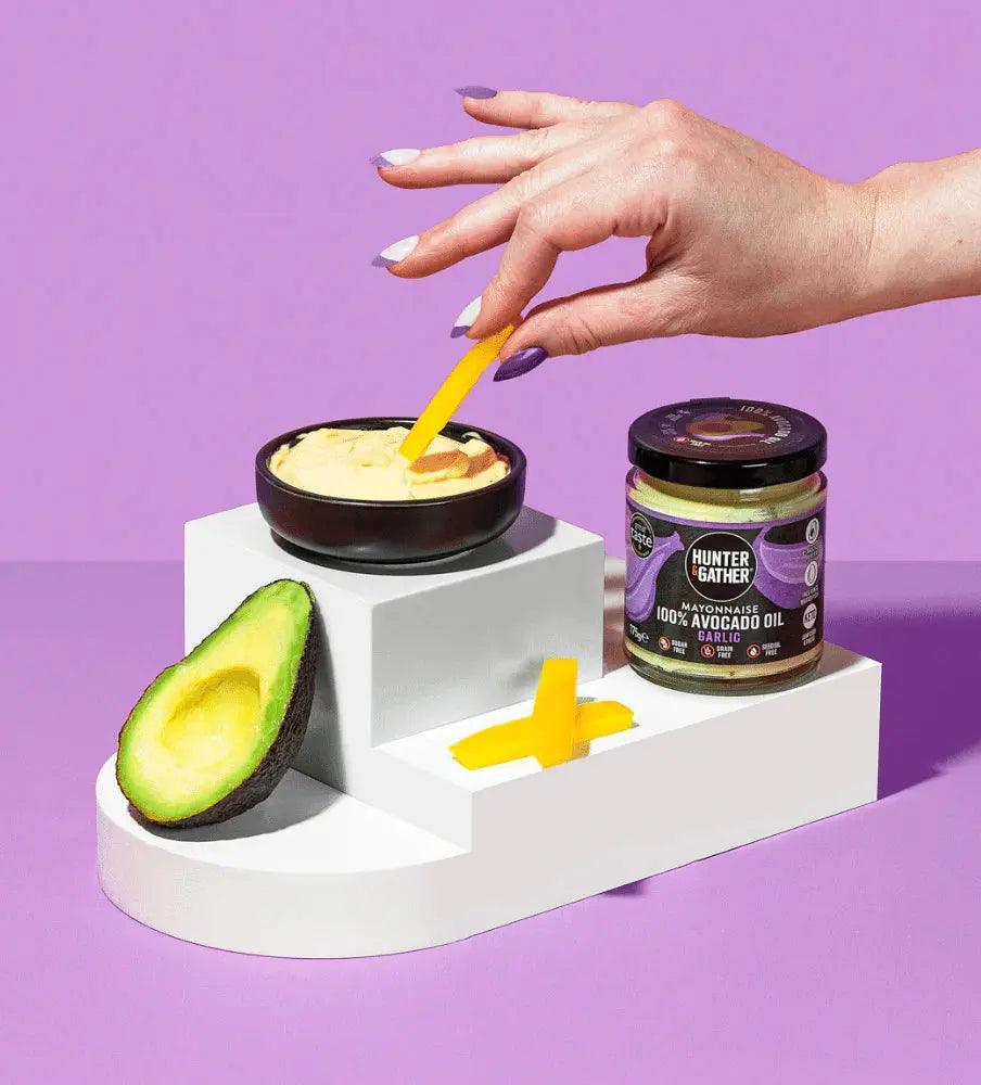 Hunter & Gather Avocado Oil Mayonnaise Garlic Hunter & Gather 175g 00900007 Vital20