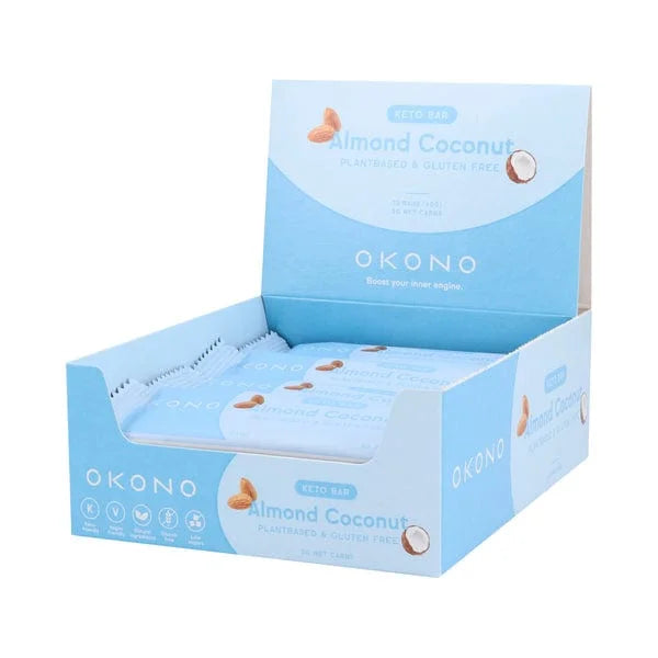 Keto Bar Almond Coconut OKONO 40g x12 okono Snacks 03000030