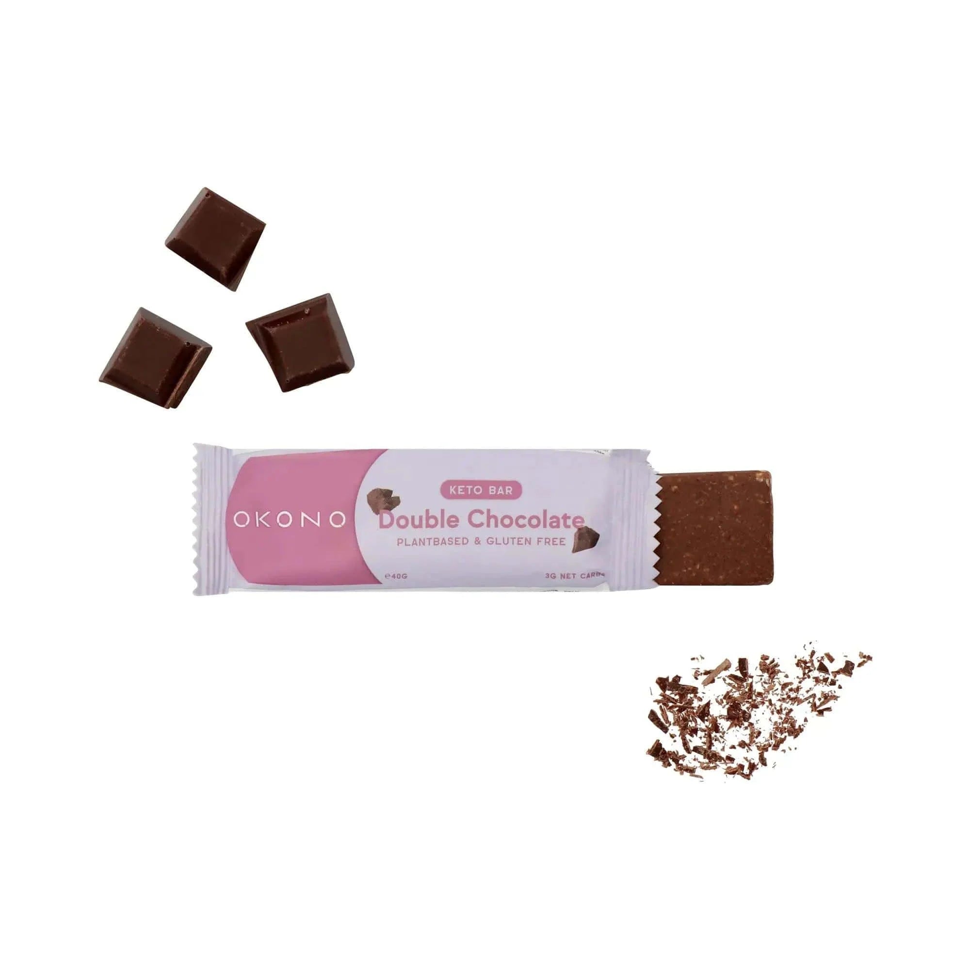 Keto Bar Double Chocolate OKONO 40g x12 okono Snacks 03000031