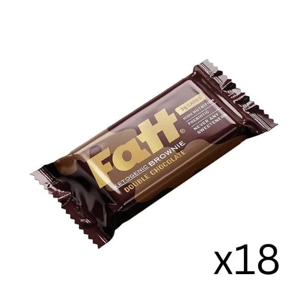 Keto Brownie Double Chocolate Live Fatt 40g x18 live fatt Snacks 01900025