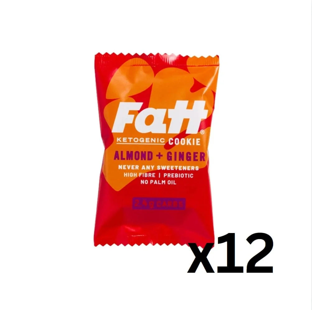 Keto Cookie Almond Ginger Live Fatt 30g x12 live fatt Snacks 01900024