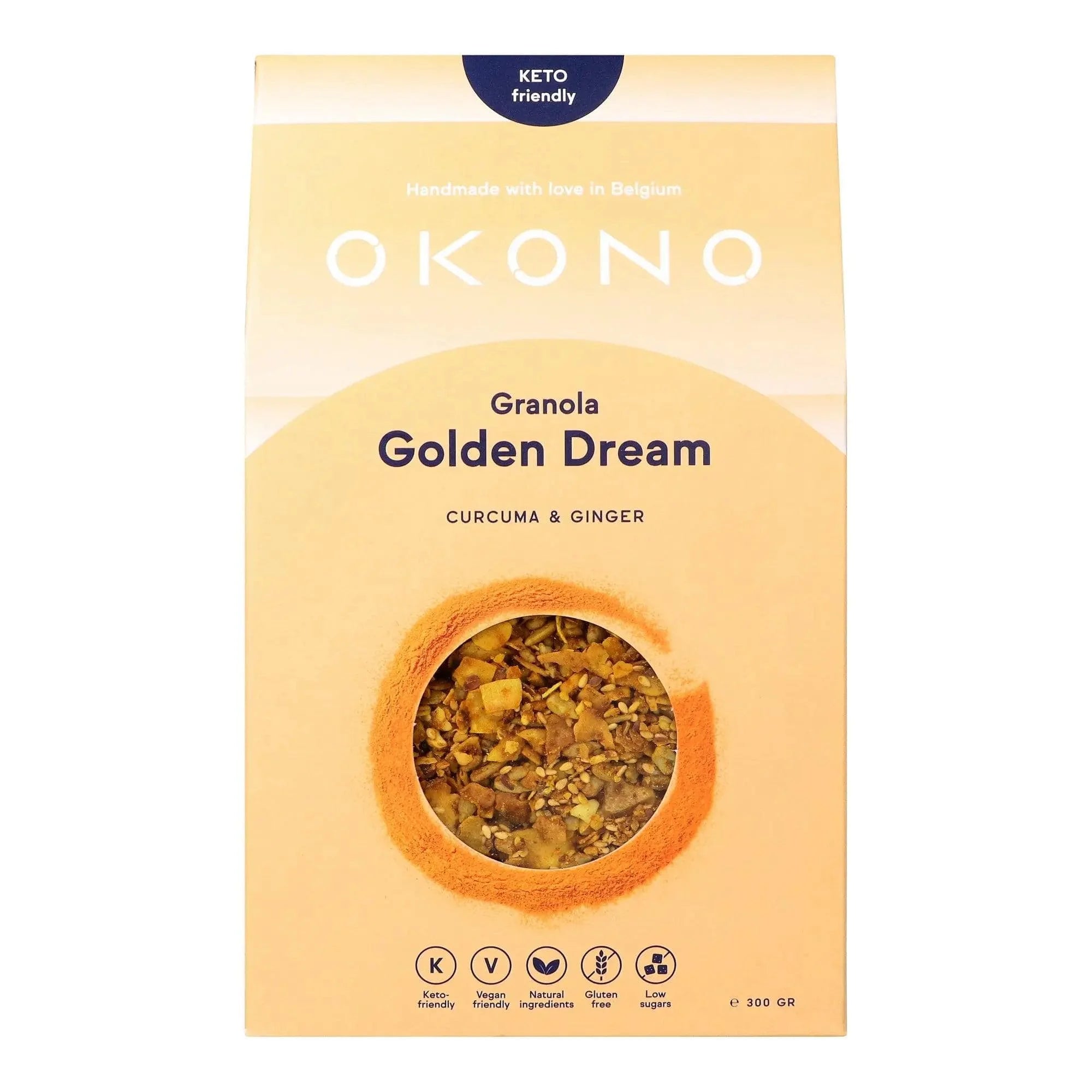 Keto Granola Golden Dream Curcuma & Ginger OKONO 300g okono 03000005