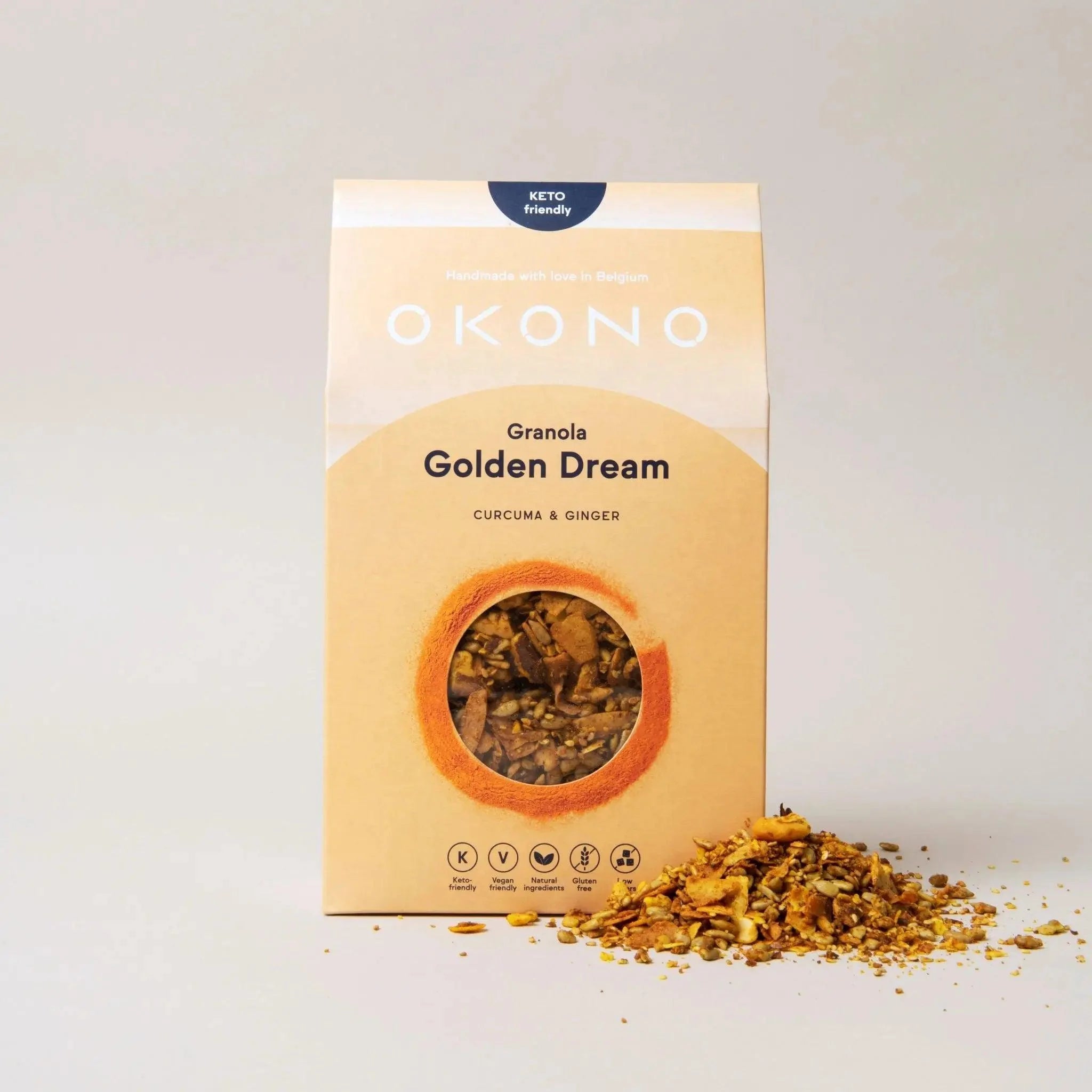Keto Granola Golden Dream Curcuma & Ginger OKONO 300g x8 okono 03000026