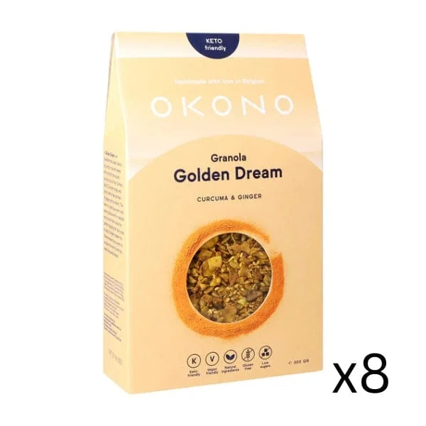 Keto Granola Golden Dream Curcuma & Ginger OKONO 300g x8 okono 03000026