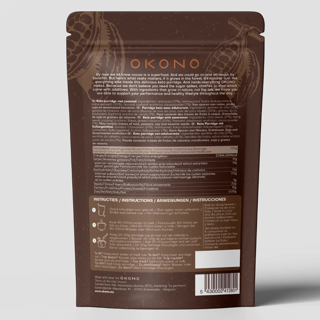Keto Porridge Cocoa OKONO 250g OKONO 03000040
