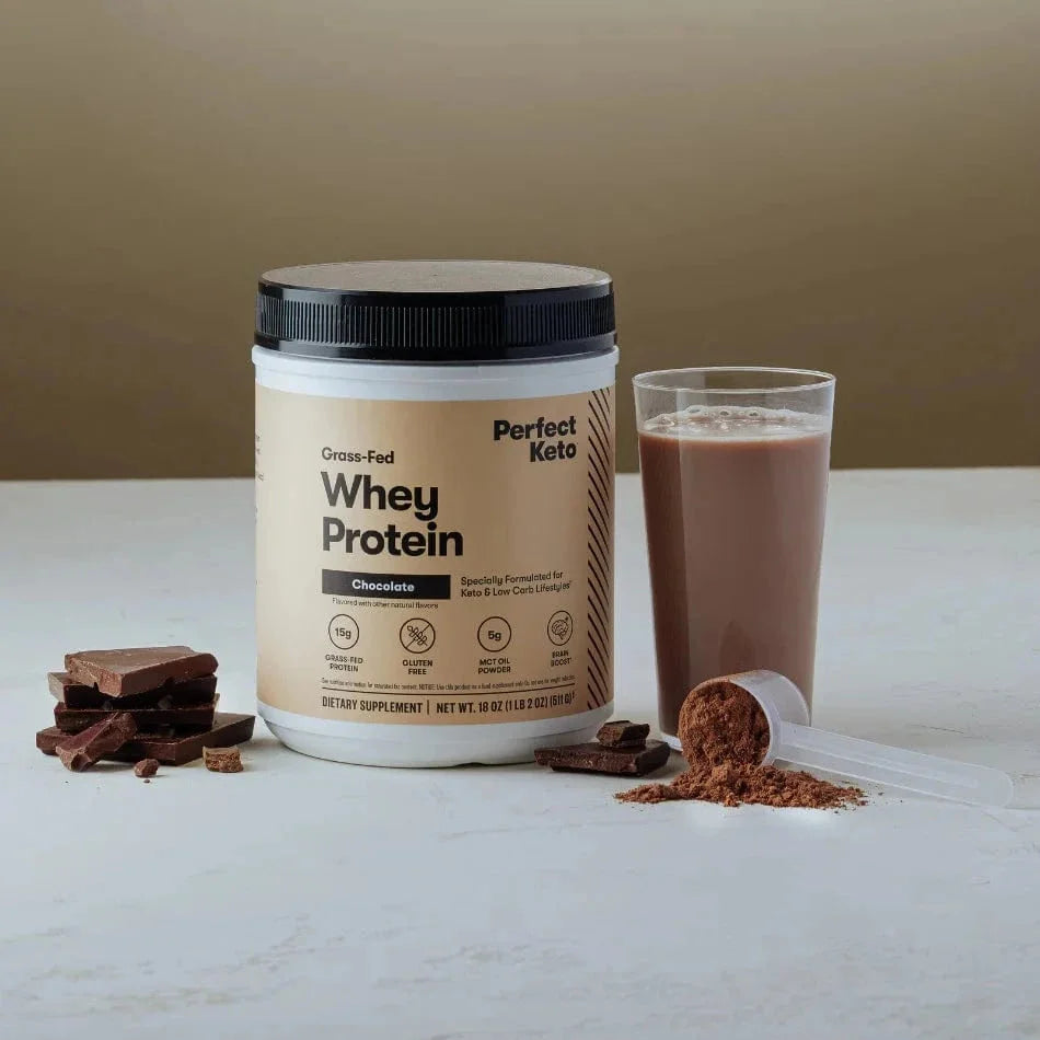 Keto Whey Protein Chocolate Perfect Keto 511g perfect keto P-PKWC-30