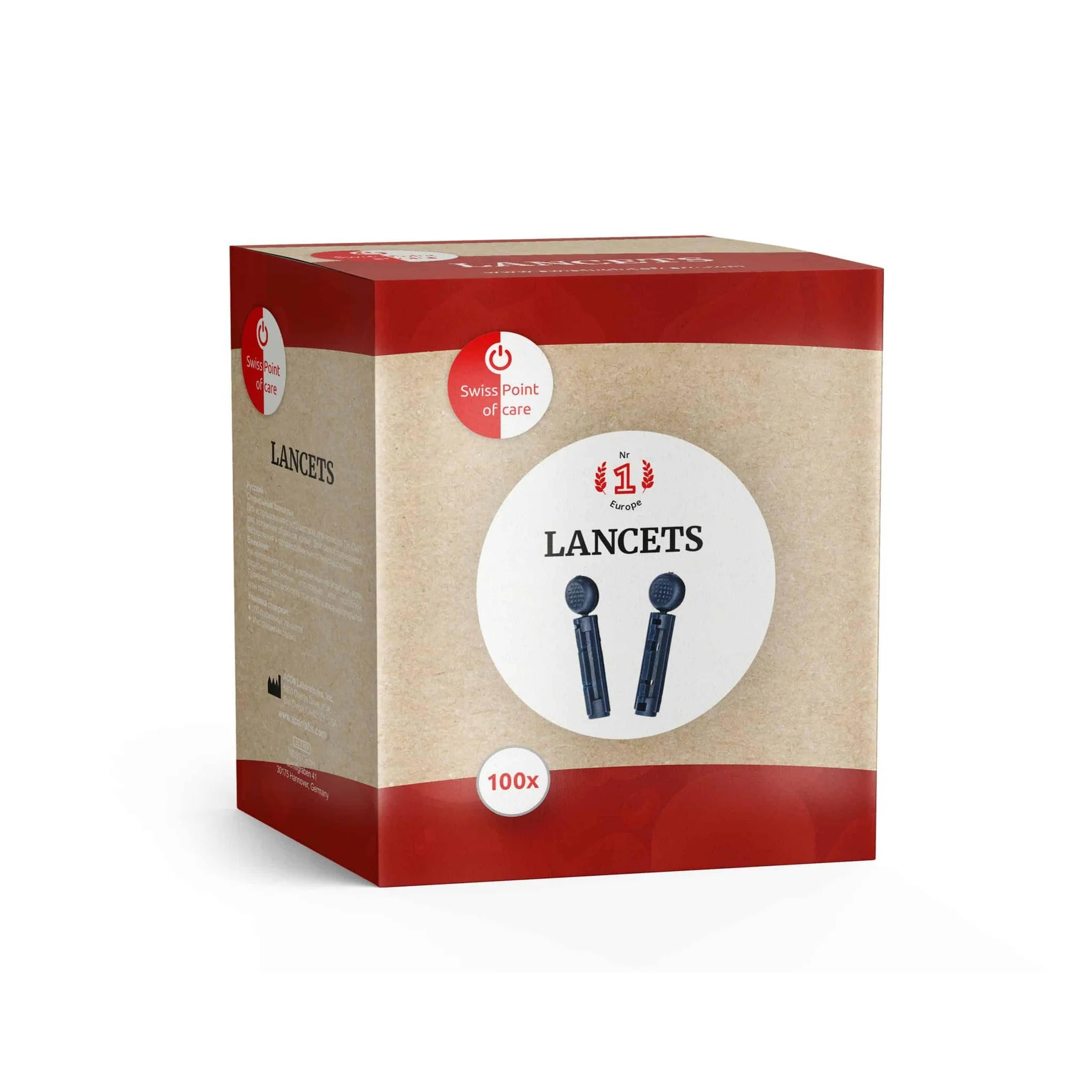 Lancets Swiss Point of Care x100 swiss point of care P-OCLA-GK100SP