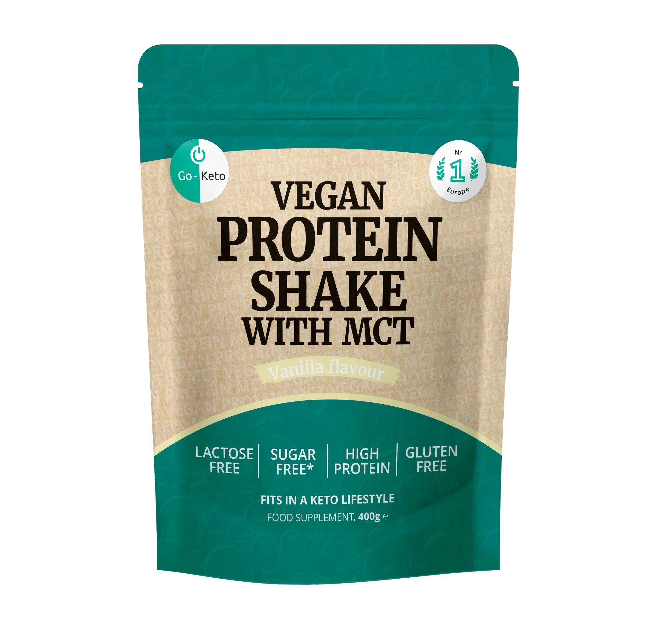 MCT Powder Protein Shake Vanilla Go-Keto 400g – product overview