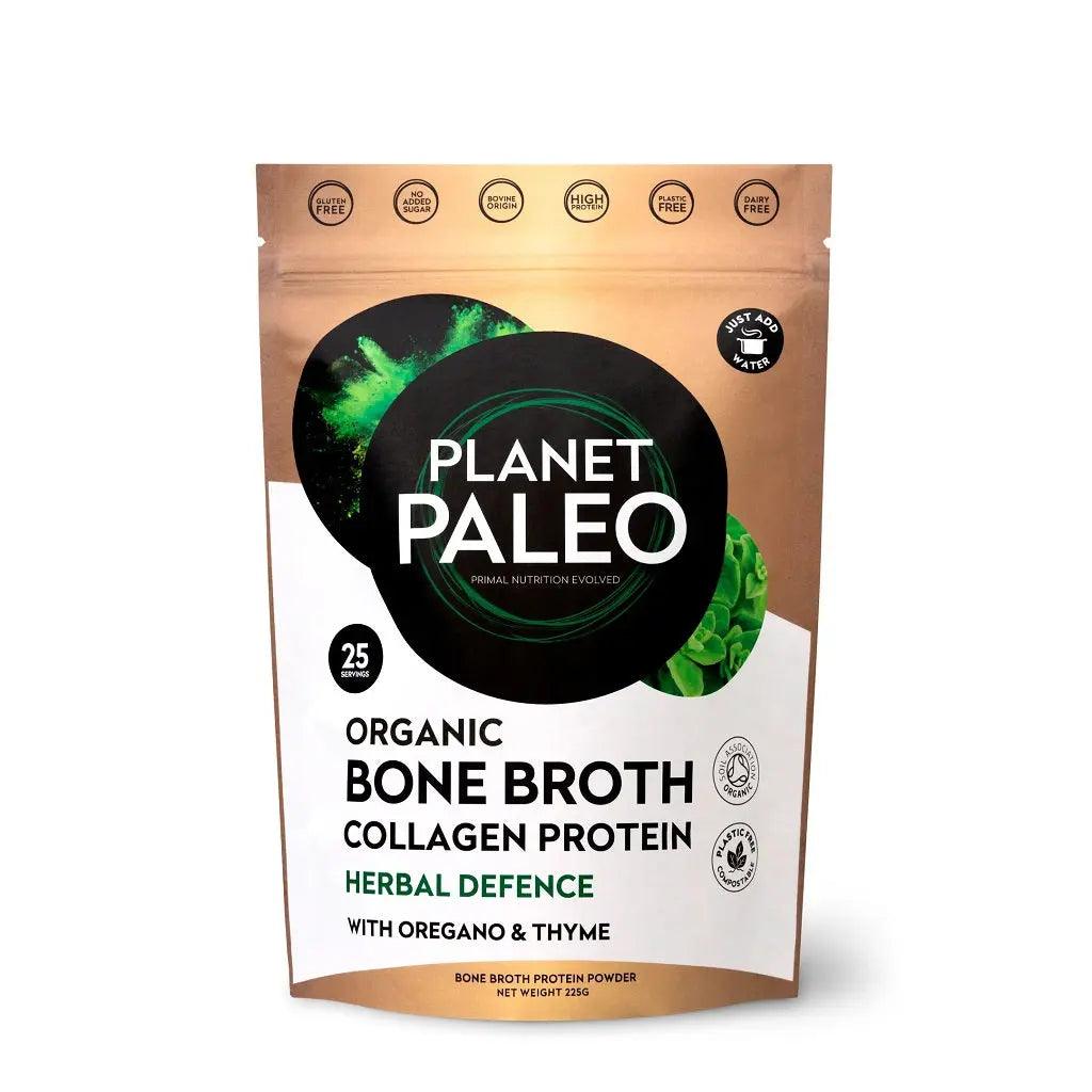 Planet Paleo Bio Bone Broth Collagen Protein Herbal Defence Planet Paleo 225g 03100014 Vital20