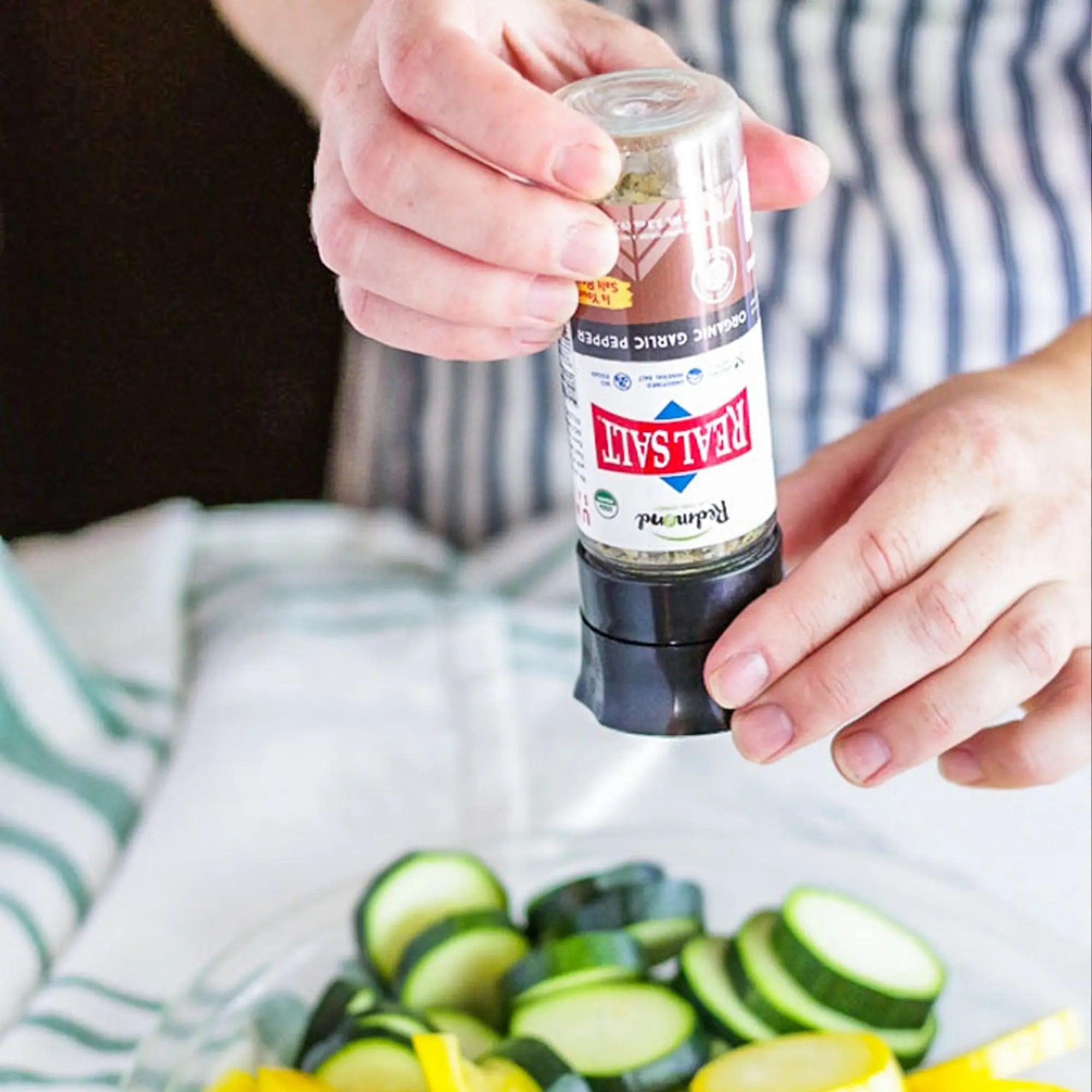 Real Salt Garlic Pepper Grinder Real Salt 93g 03400003 Vital20