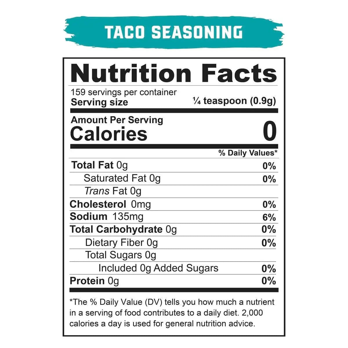 Real Salt Seasonings Taco Shaker 125g 03400025 Vital20