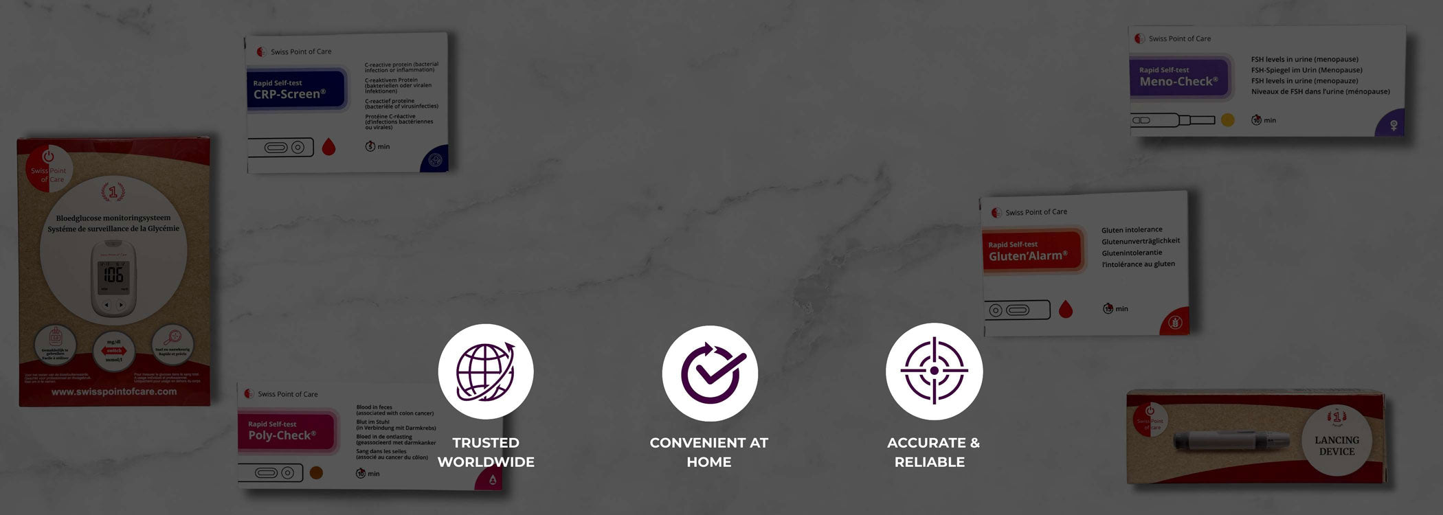 Swiss Point of Care professional health monitoring devices and self-testing equipment for home use