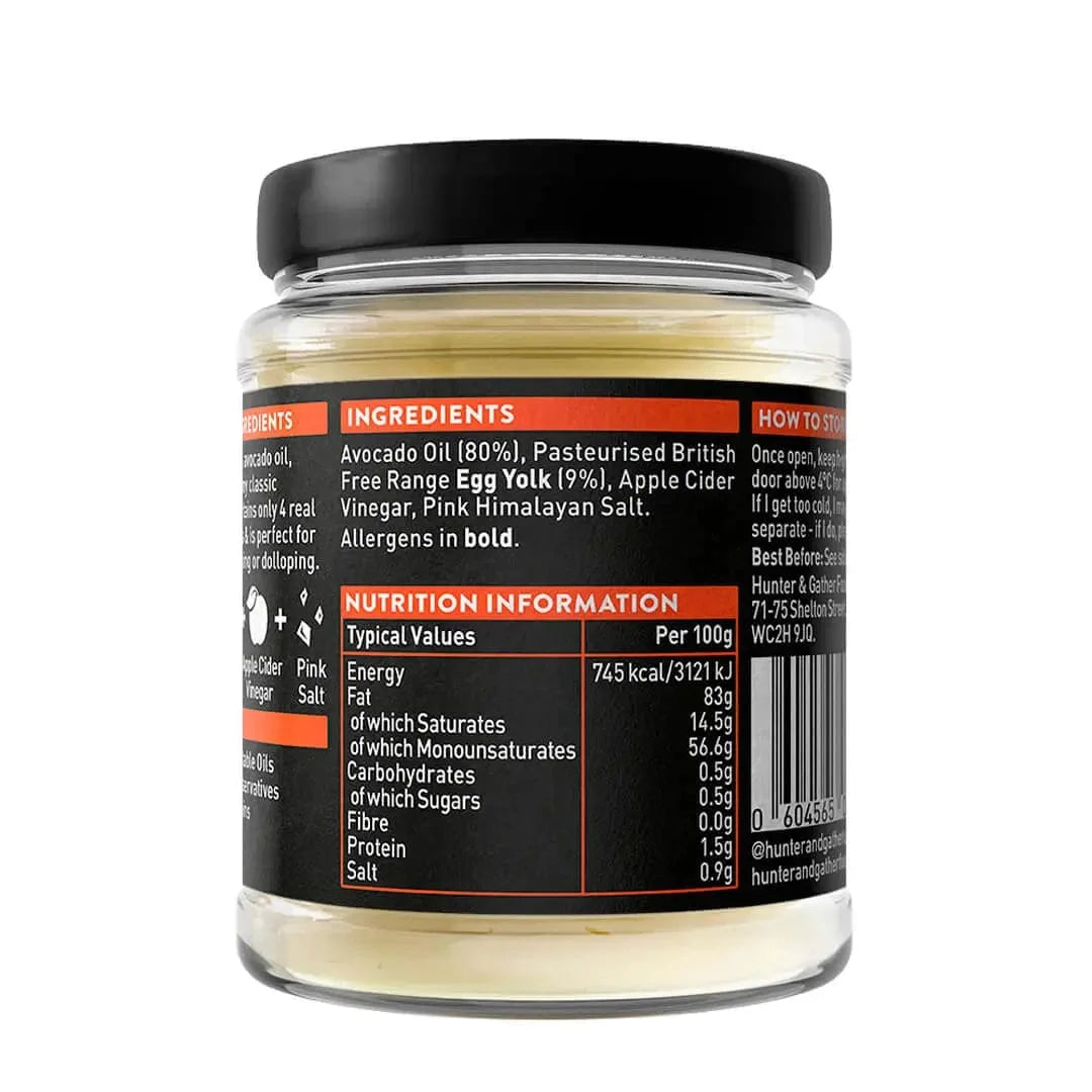 Avocado Oil Mayonnaise Classic Hunter & Gather 175g hunter & gather  00900005