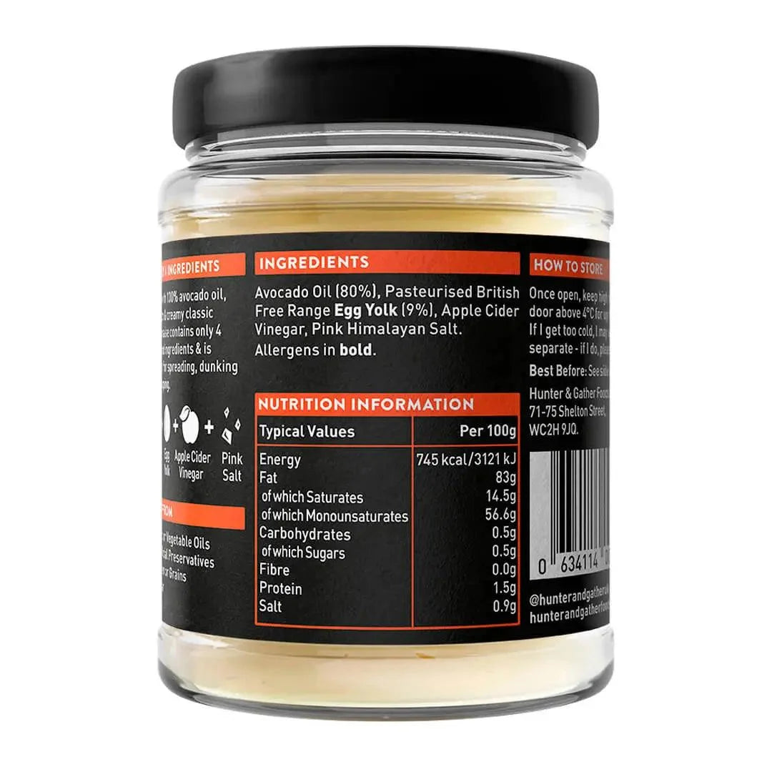 Avocado Oil Mayonnaise Classic Hunter & Gather 250g hunter & gather  00900008