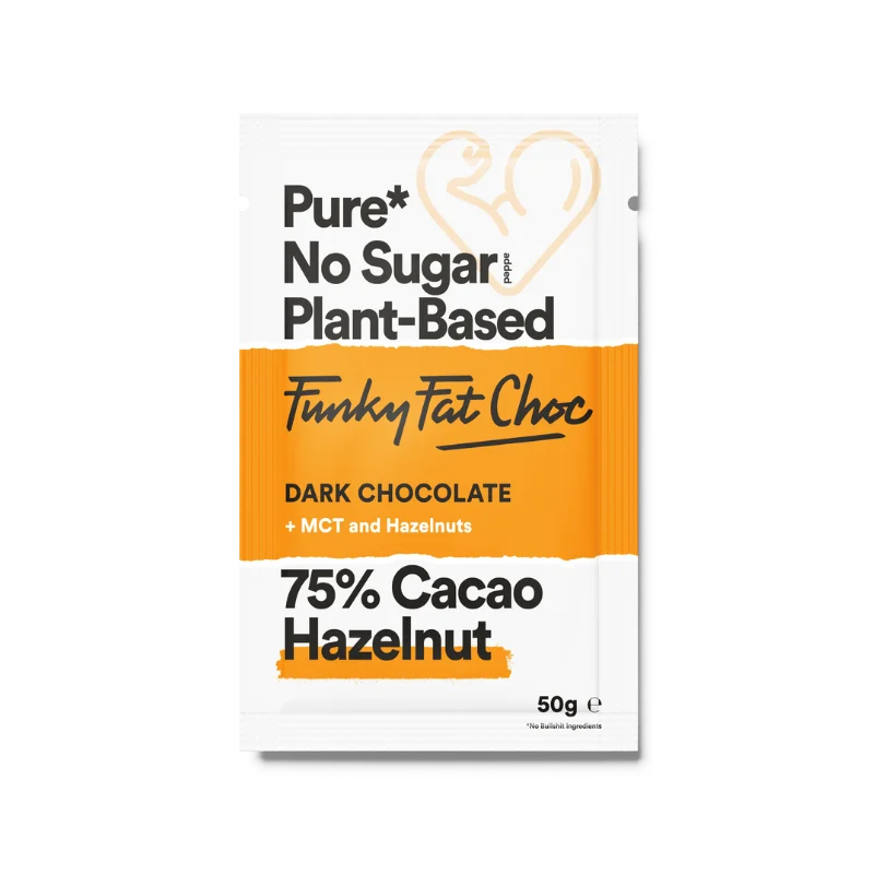 Chocolate Bar Hazelnut Funky Fat Foods 50g x10 – product overview