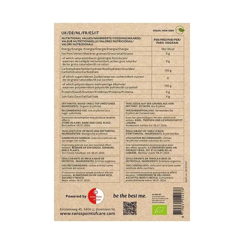 Endulzante Premium Bio Eritritol Go-Keto 800g – product overview