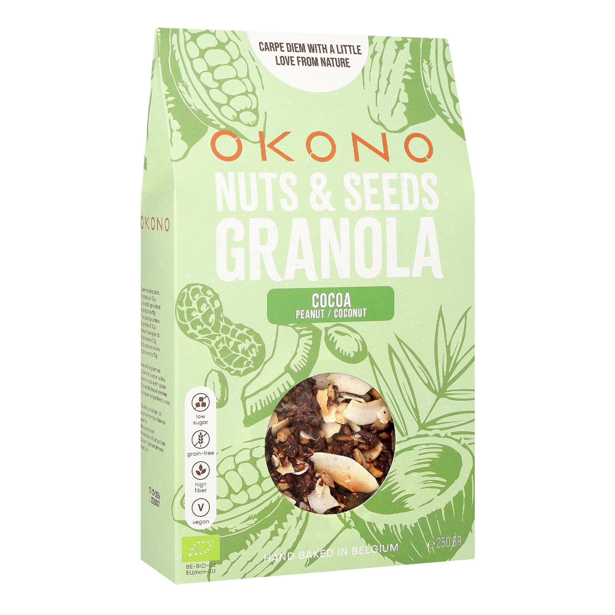 Bio Nuts & Seeds Granola Cocoa OKONO 250g x8 03000047