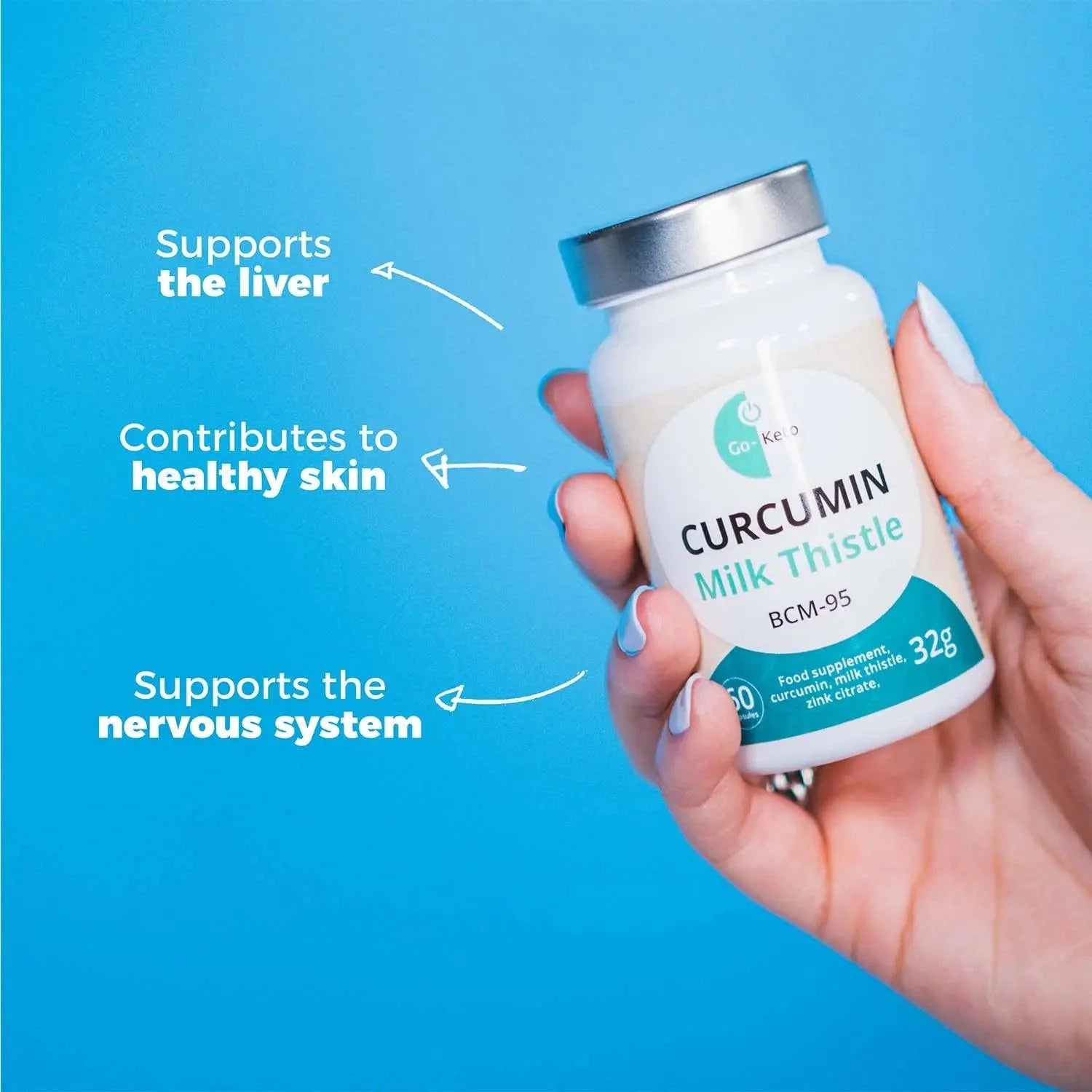 Curcumin Turmeric BCM-95 Milk Thistle Go-Keto 30 days go-keto  P-CURC-60