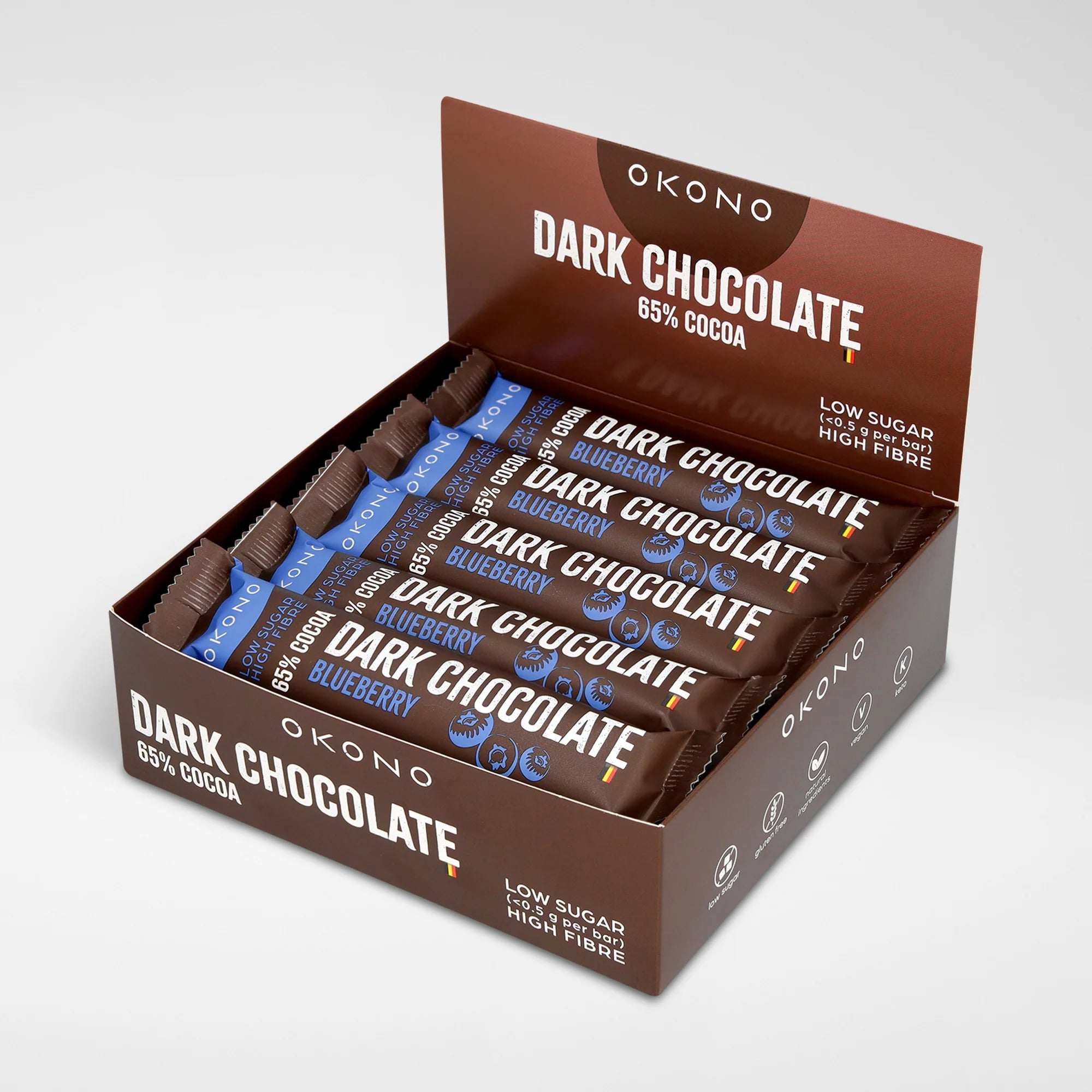 Dark Chocolate Blueberry OKONO 35g x20 OKONO 03000066