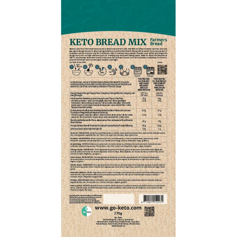 Farmers Bread Mix Go-Keto 270gr – product overview