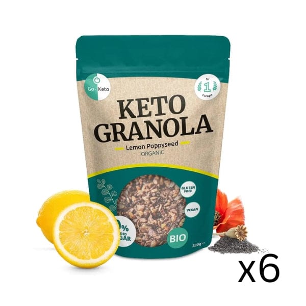 Go-Keto Bio Keto Granola Lemon Poppyseed Go-Keto 290g x6 O-GK-GRLP-41 Vital20