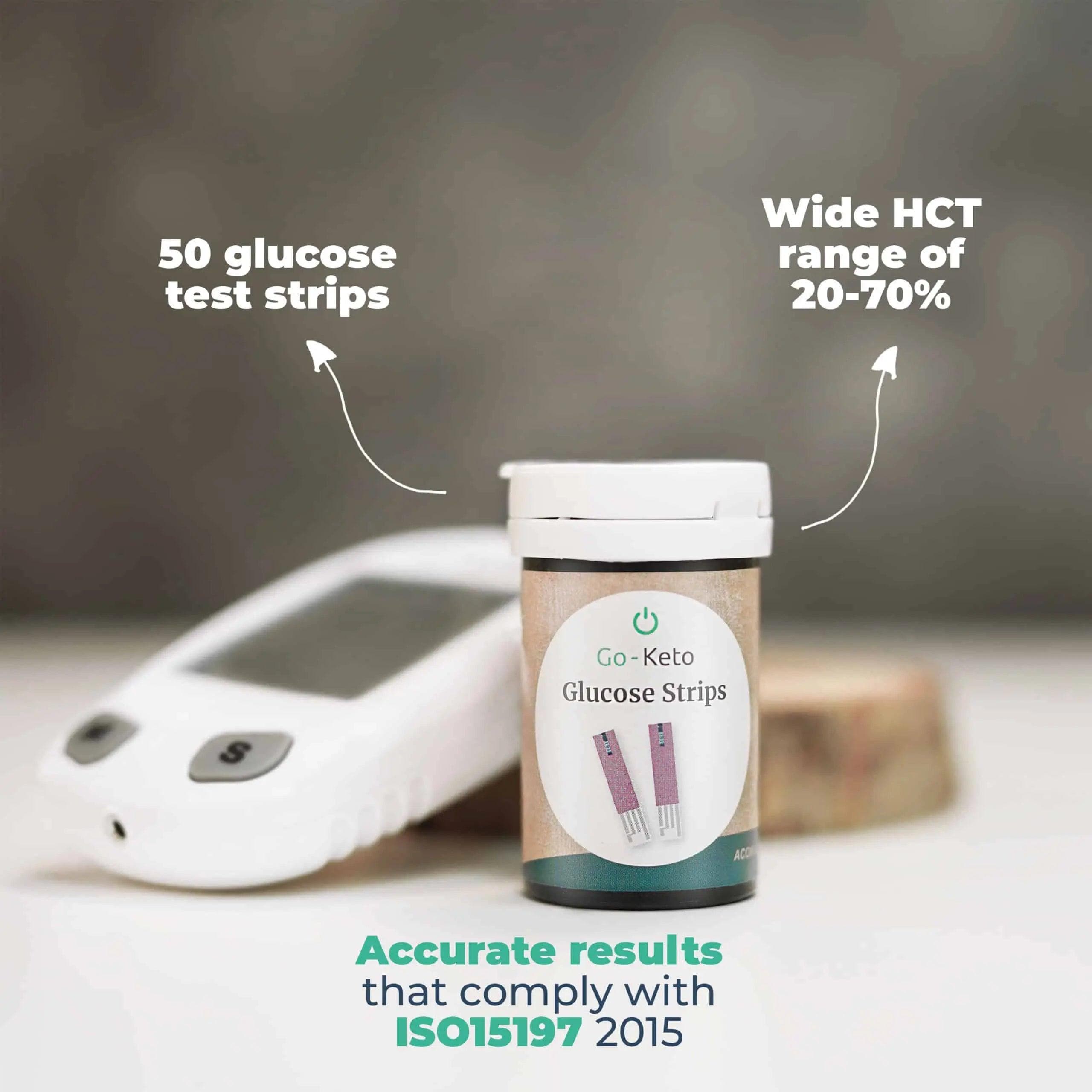 Go-Keto Blood Glucose Test Strip Go-Keto x50 P-GKGT-50 Vital20
