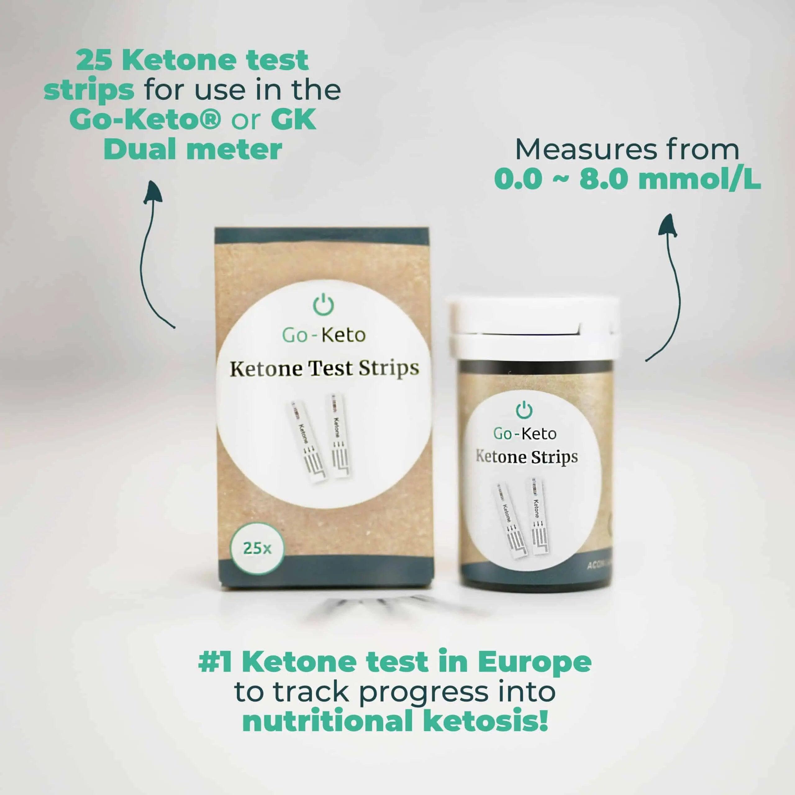 Go-Keto Blood Ketone Test Strip Go-Keto x25 P-GKKT-25 Vital20