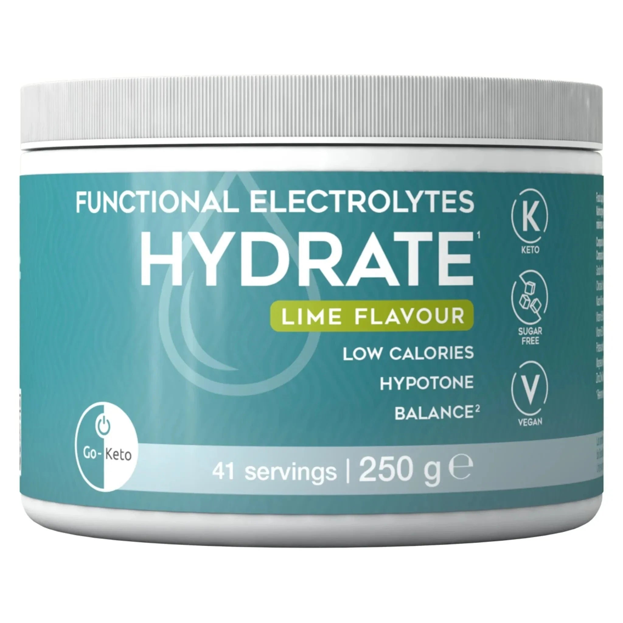 Go-Keto Functional Electrolytes Drink Mix Hydrate Lime Go-Keto 41 servings P-GK-560-HYDRATE Vital20