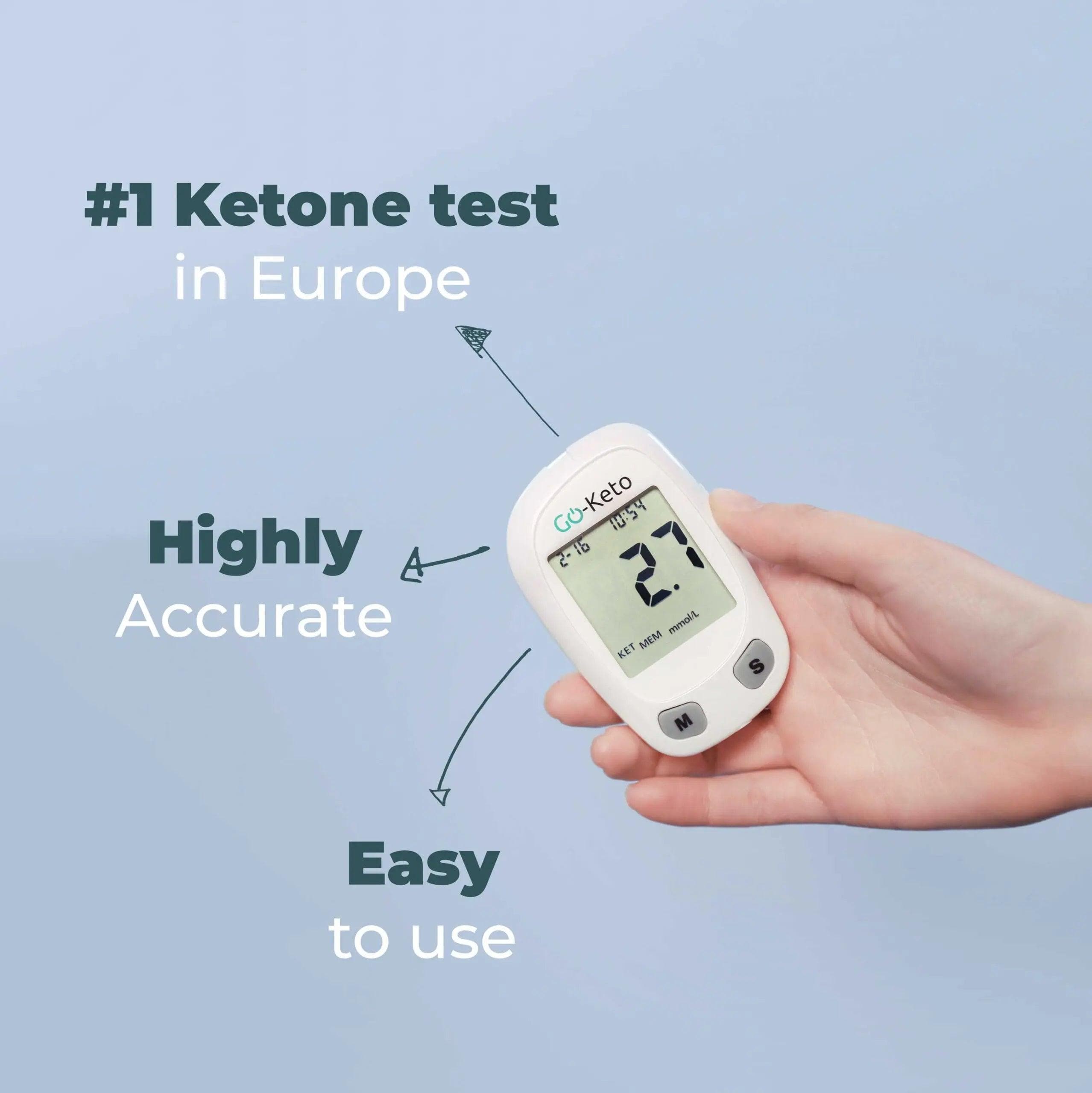 Go-Keto Ketone Kickstart Set Blood Glucose Ketone Meter Go-Keto Vital20