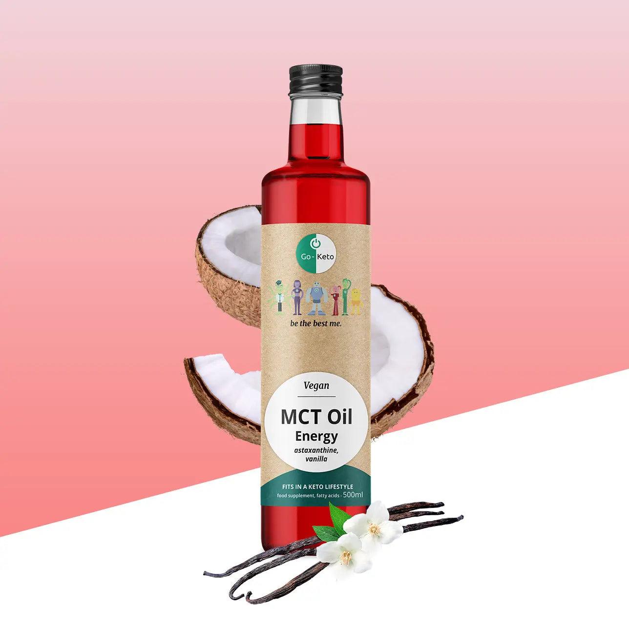 Go-Keto MCT Oil Energy Vanilla Astaxanthin Go-Keto 500ml P-GK-NRG-709 Vital20