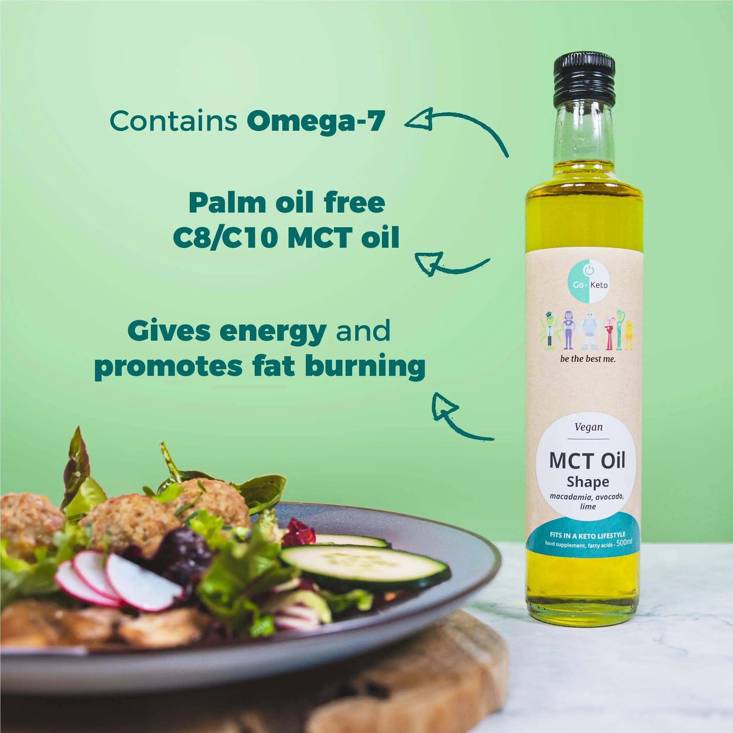 Go-Keto MCT Oil Shape Lemon Macadamia Avocado Go-Keto 500ml P-GK-SHP-716 Vital20