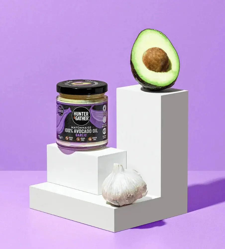 Hunter & Gather Avocado Oil Mayonnaise Garlic Hunter & Gather 175g 00900007 Vital20