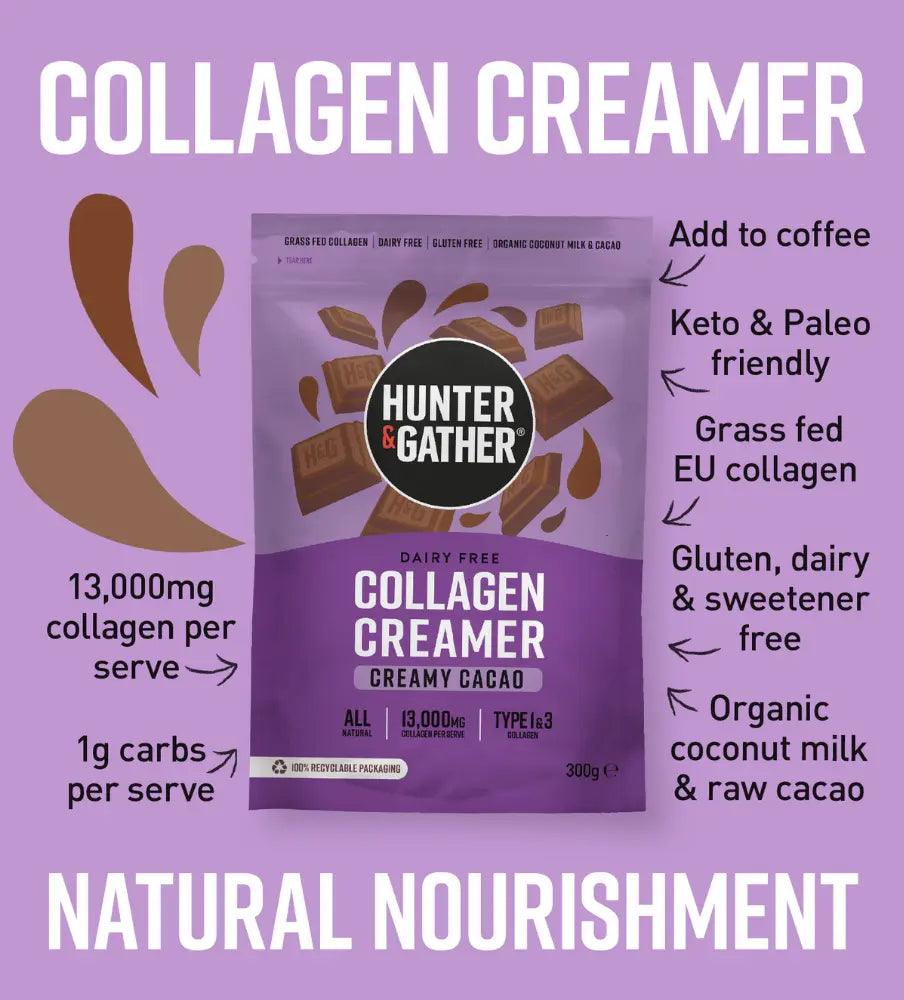 Hunter & Gather Keto Collagen Creamer Cacao Hunter & Gather 300g 00900043 Vital20