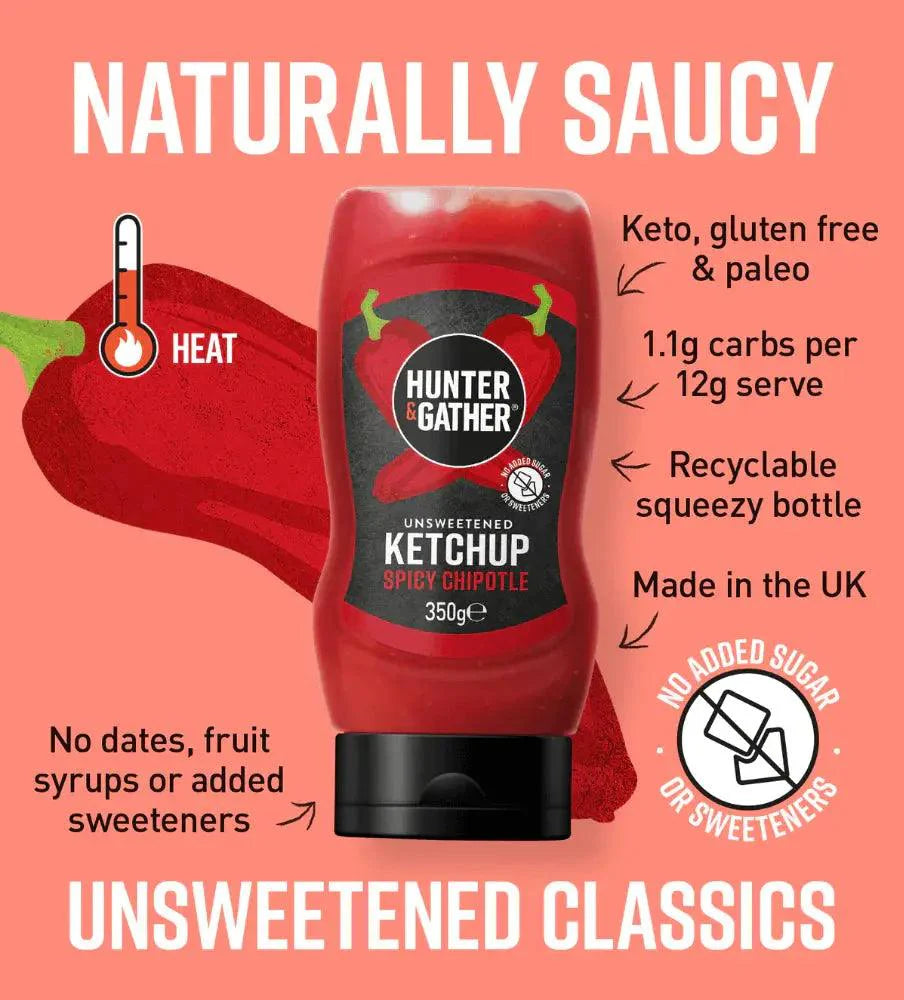 Hunter & Gather Unsweetened Spicy Chipotle Ketchup Hunter & Gather 350g 00900038 Vital20
