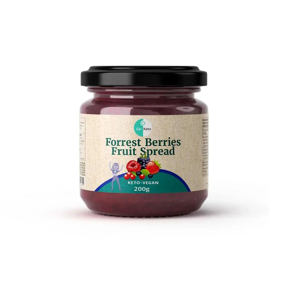 Keto Fruchtaufstrich Waldbeeren Go-Keto 200g – product overview