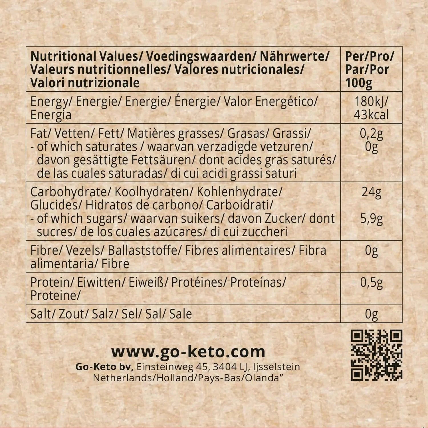 Keto Fruchtaufstrich Erdbeere Go-Keto 200g – product overview