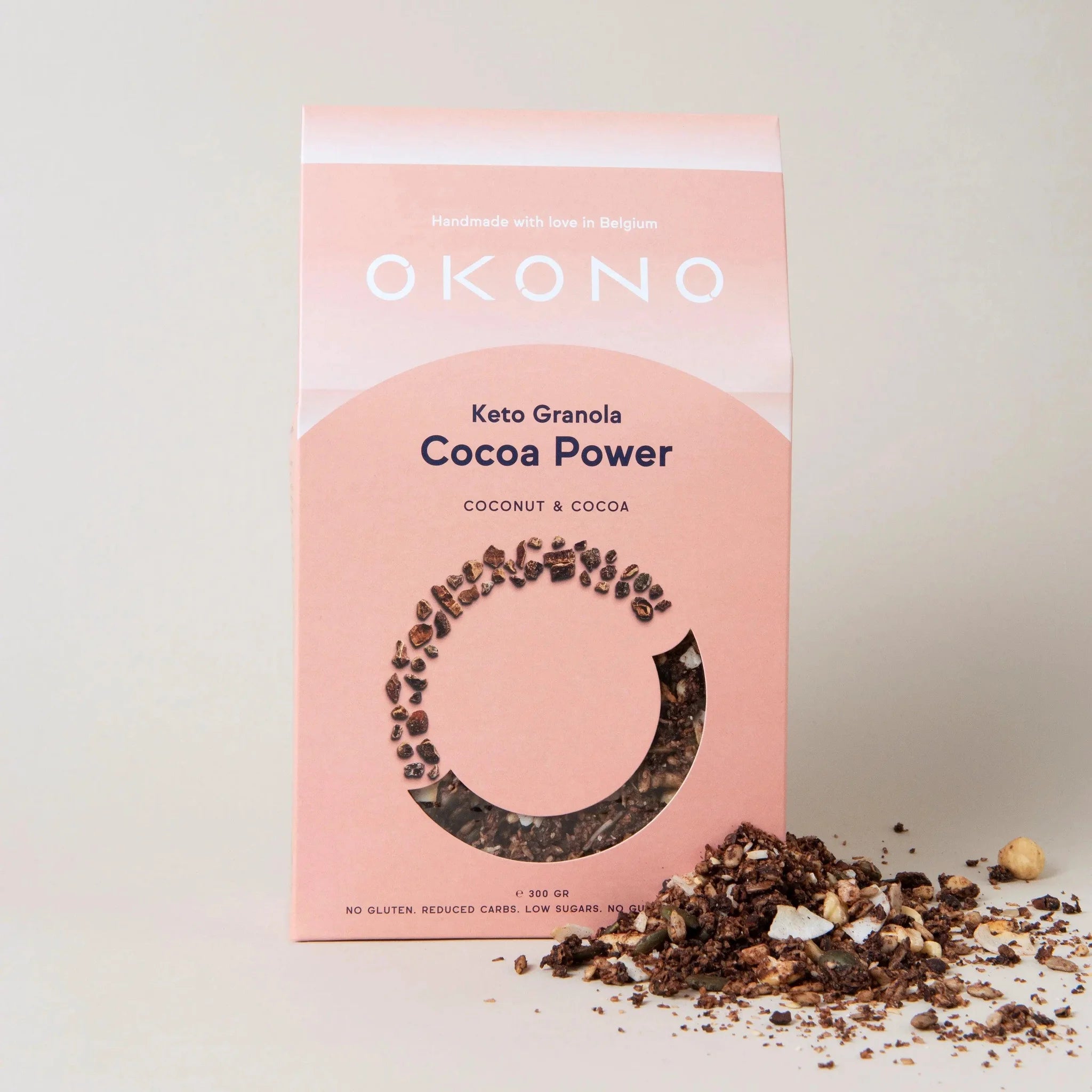 Keto Granola Cocoa Power Coconut & Cocoa OKONO 300g x8 okono  03000025