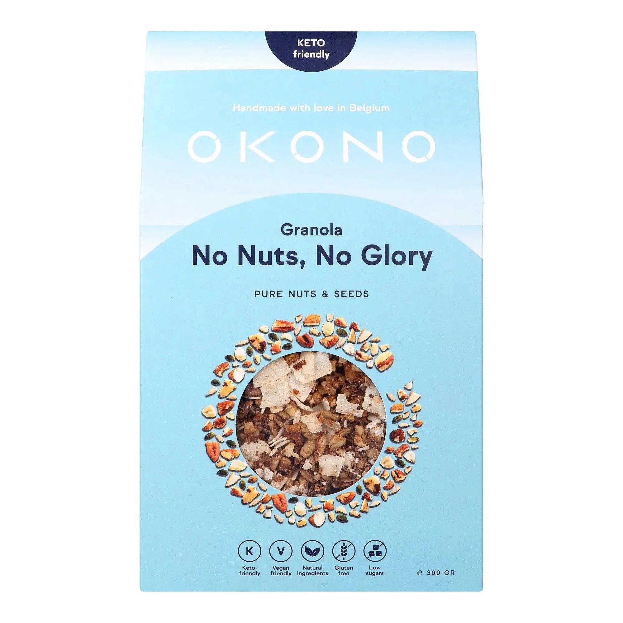 Keto Granola No Nuts, No Glory - Pure Seeds & Nuts x8 okono  03000027