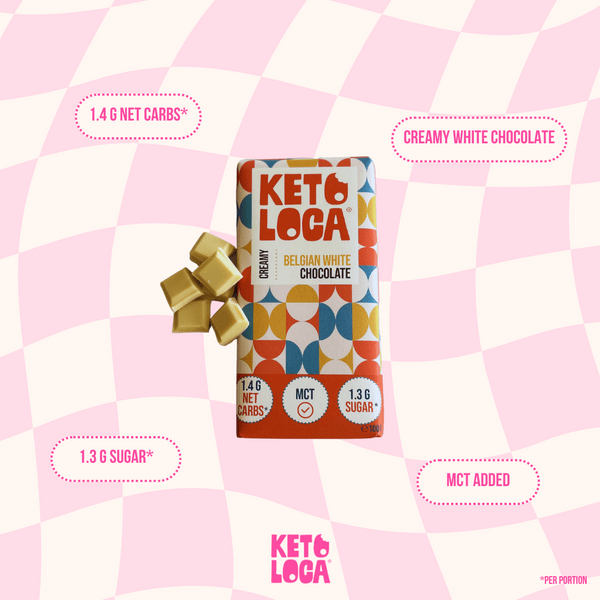 Keto Loca Belgian Chocolate White Keto-Loca 100g 02800003 Vital20